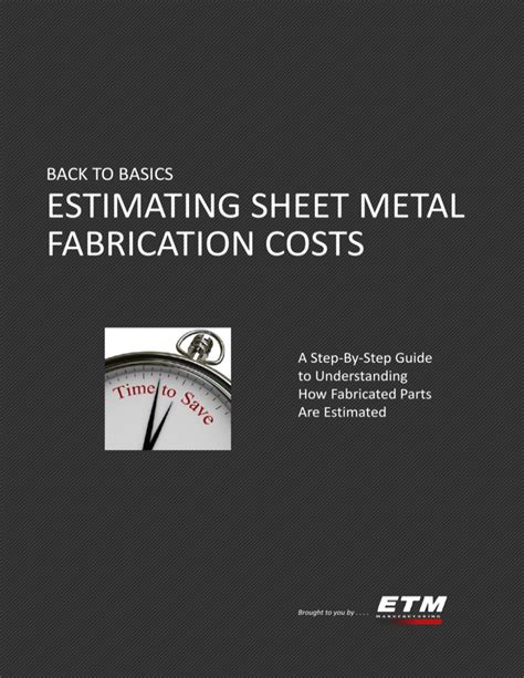 sheet metal manufacturing cost estimator